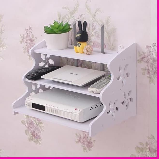  Meja Dinding TV  DVD Remot PS Rak Dinding  Rak Vintage 3 