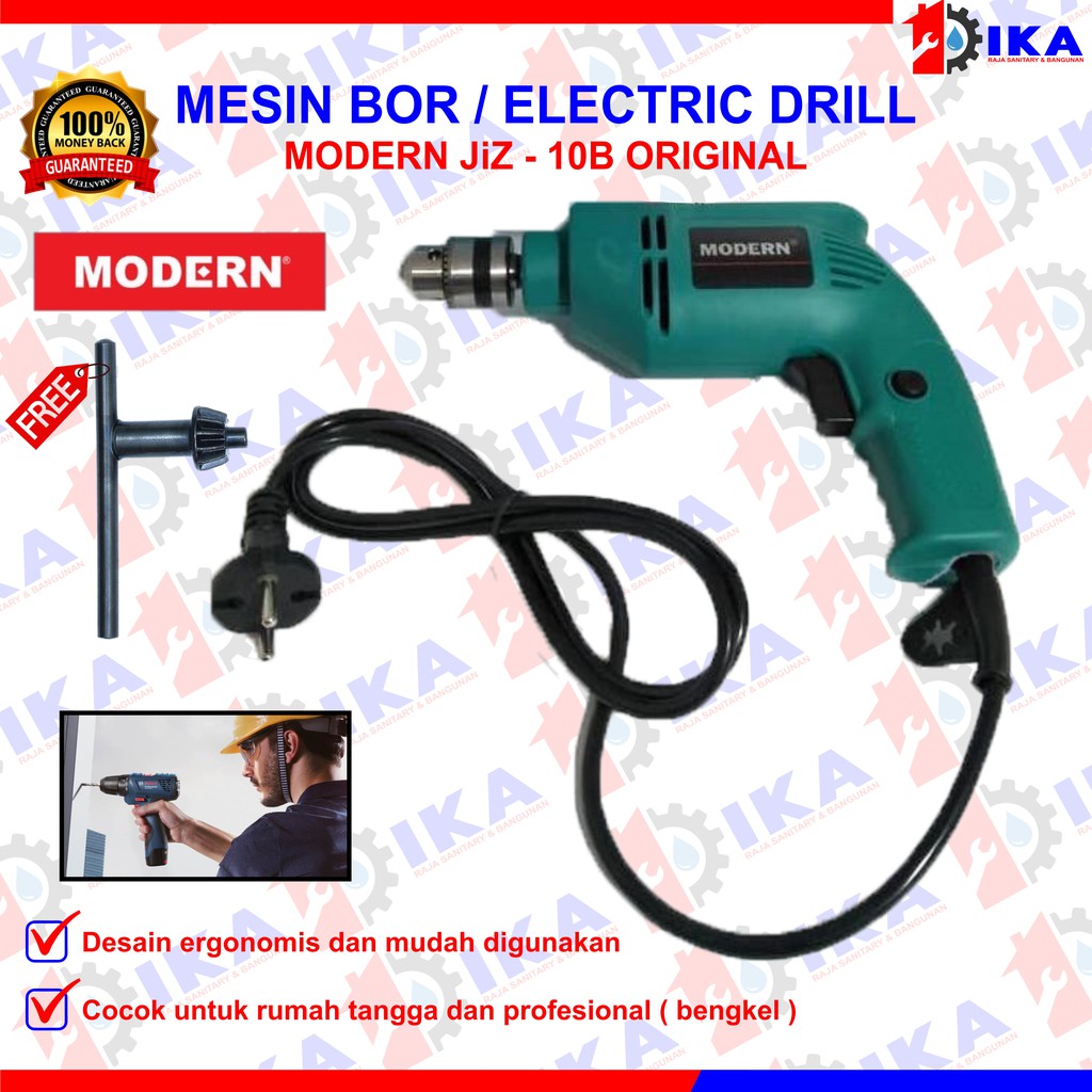 Mesin bor modern asli Jiz-10B / electri drill kualitas bagus komplit