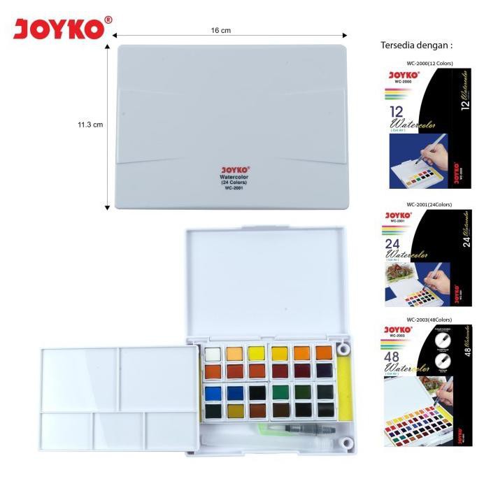 

PROMO CAT AIR - JOYKO WATERCOLOR 12 WARNA PERALATAN MELUKIS ART SET MENGGAMBAR