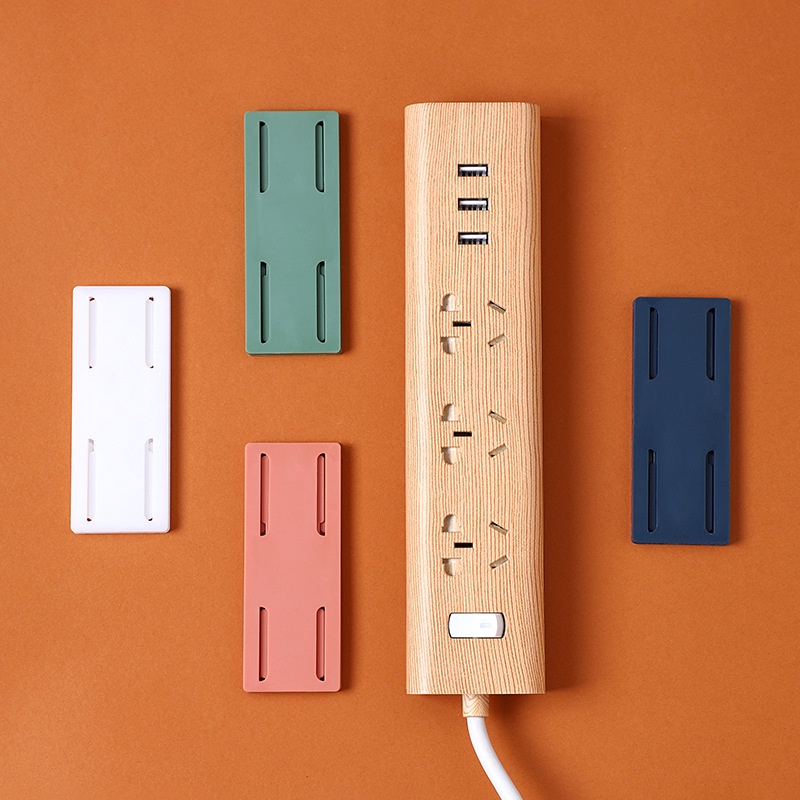 Holder Power Strip Multifungsi Dengan Perekat Untuk Rumah / Kantor