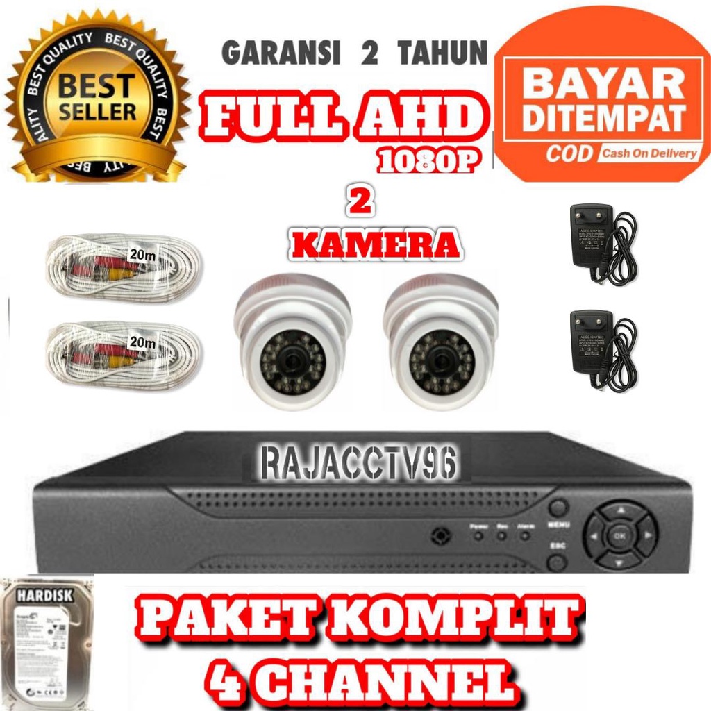 PAKET 4 CH 2 Camera FULL AHD 5MP IR SONY 1080P