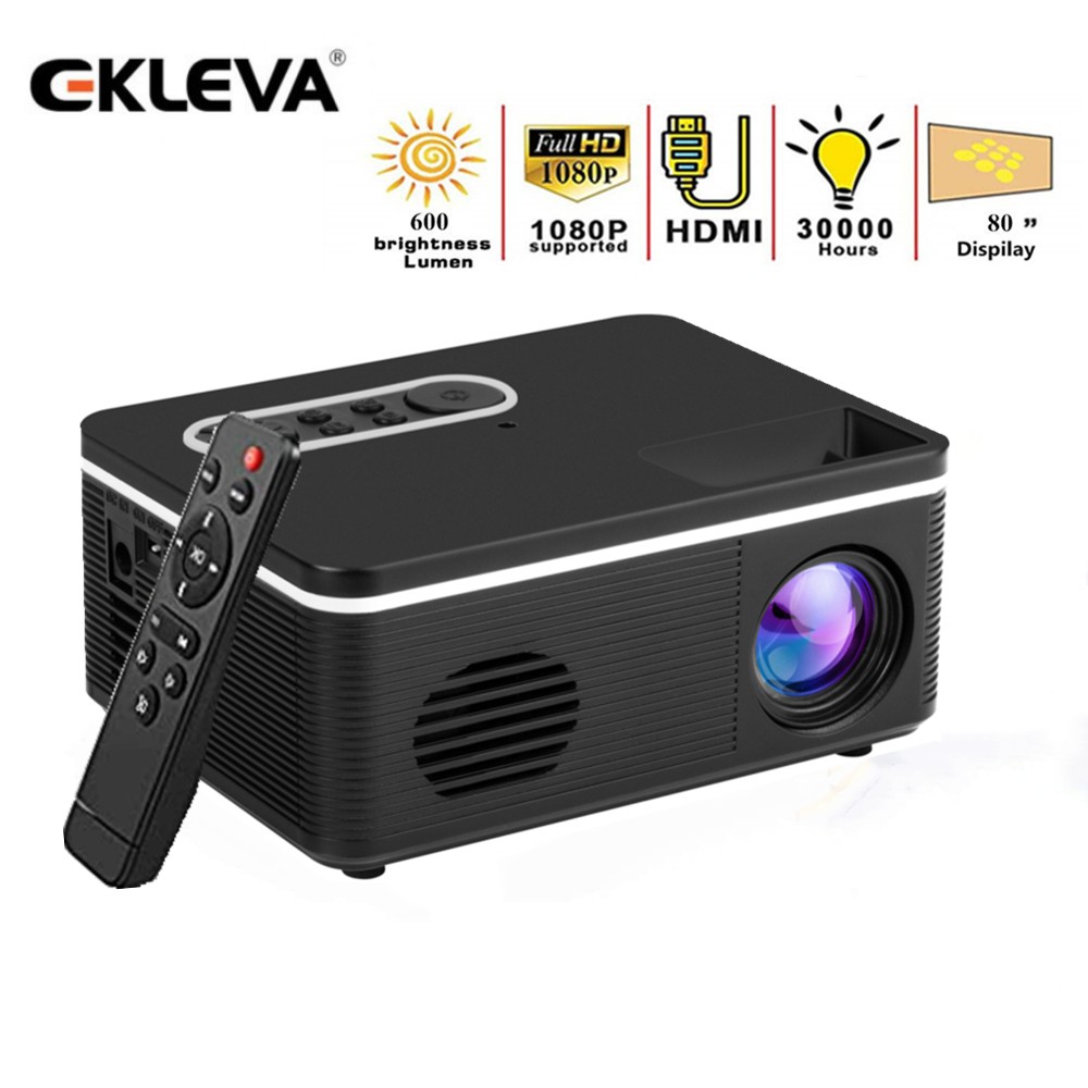 Ekleva S361 Proyektor Led Mini Portable Support 1080p 800 Lumens