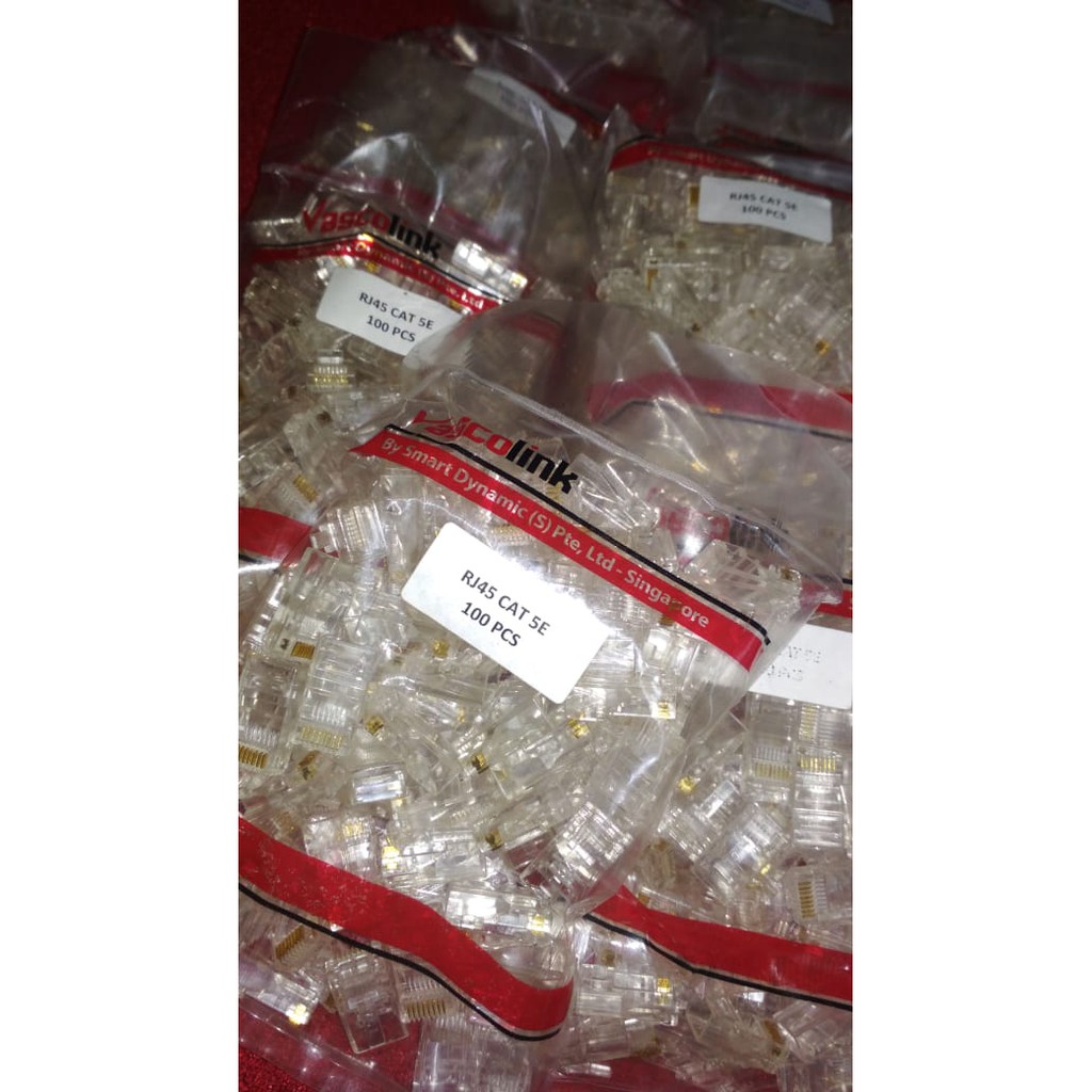 Connector Rj45 cat5e Vascolink 100pcs