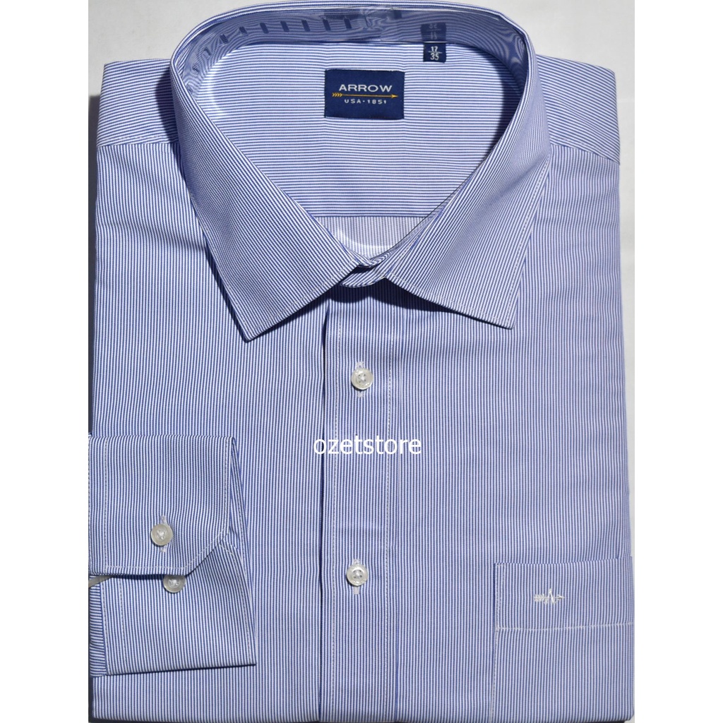 Kemeja Pria Formal Lengan Panjang ARROW Biru Reguler KAR77 ORIGINAL