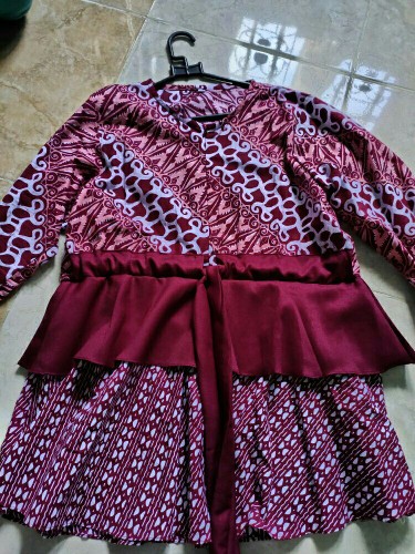 Batik Wanita Asj Sa Hrb026 Kenongo Kemeja Tosca Pendek