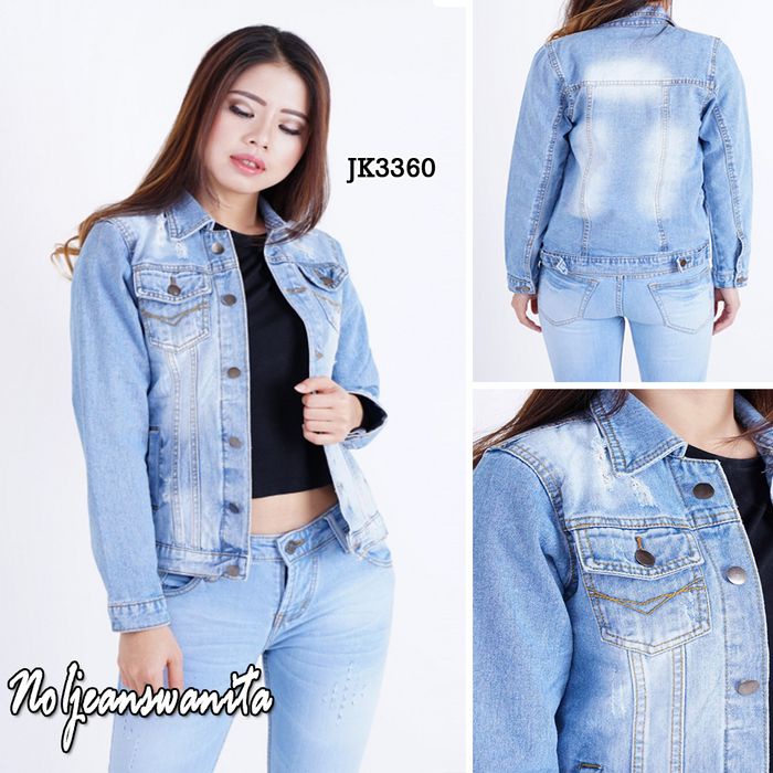 Promo Jaket Levis Wanita / Jaket Denim Wanita / Jaket Jeans Wanita - Hitam Nih