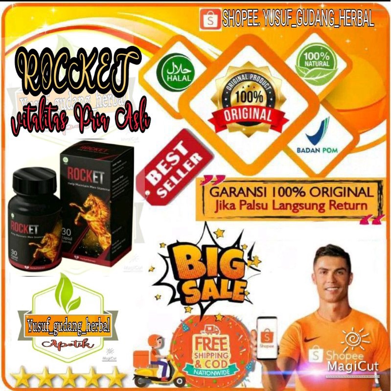 0bat ROCKET - Ricket Pembesar Original Suplemen vitalitas Pria Asli