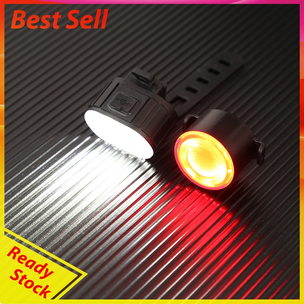 Bicycle Front Rear Lights Set Bike USB Waterproof LED Taillight Headlight