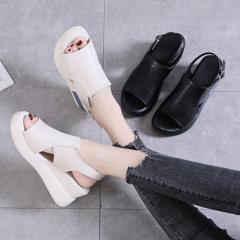 Sandal Wedges Tinggi Model X Fashion Wanita Import