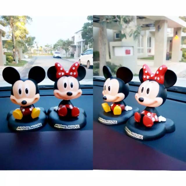 Hiasan boneka dasbord mobil mickey minnie 0PAJANGAN DASHBOARD MOBIL FIGURE MICKEY MOUSE MINNIE MOUSE DISNEY FIGUR