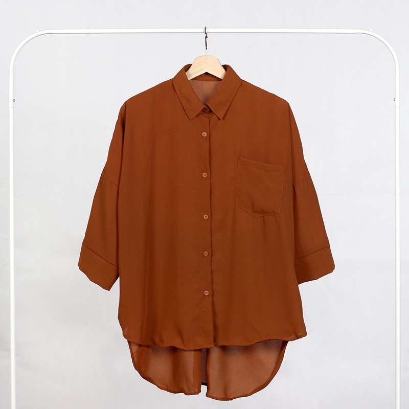 KEMEJA POLOS WOOLPEACH SIENNA