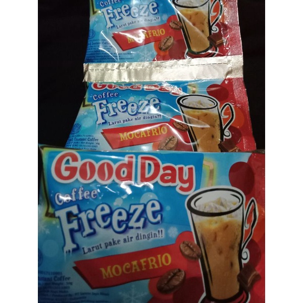 

Good Day Freeze,kemasan sachet.1 renceng isi 10pcs