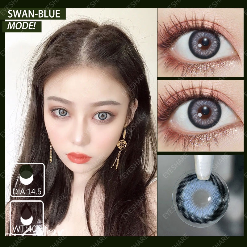 ✔️100% ORI SWAN 1 pasang lensa kontak warna diameter 14.5MMsoftlenssoftlens matasoftlens mata korea aesthetic