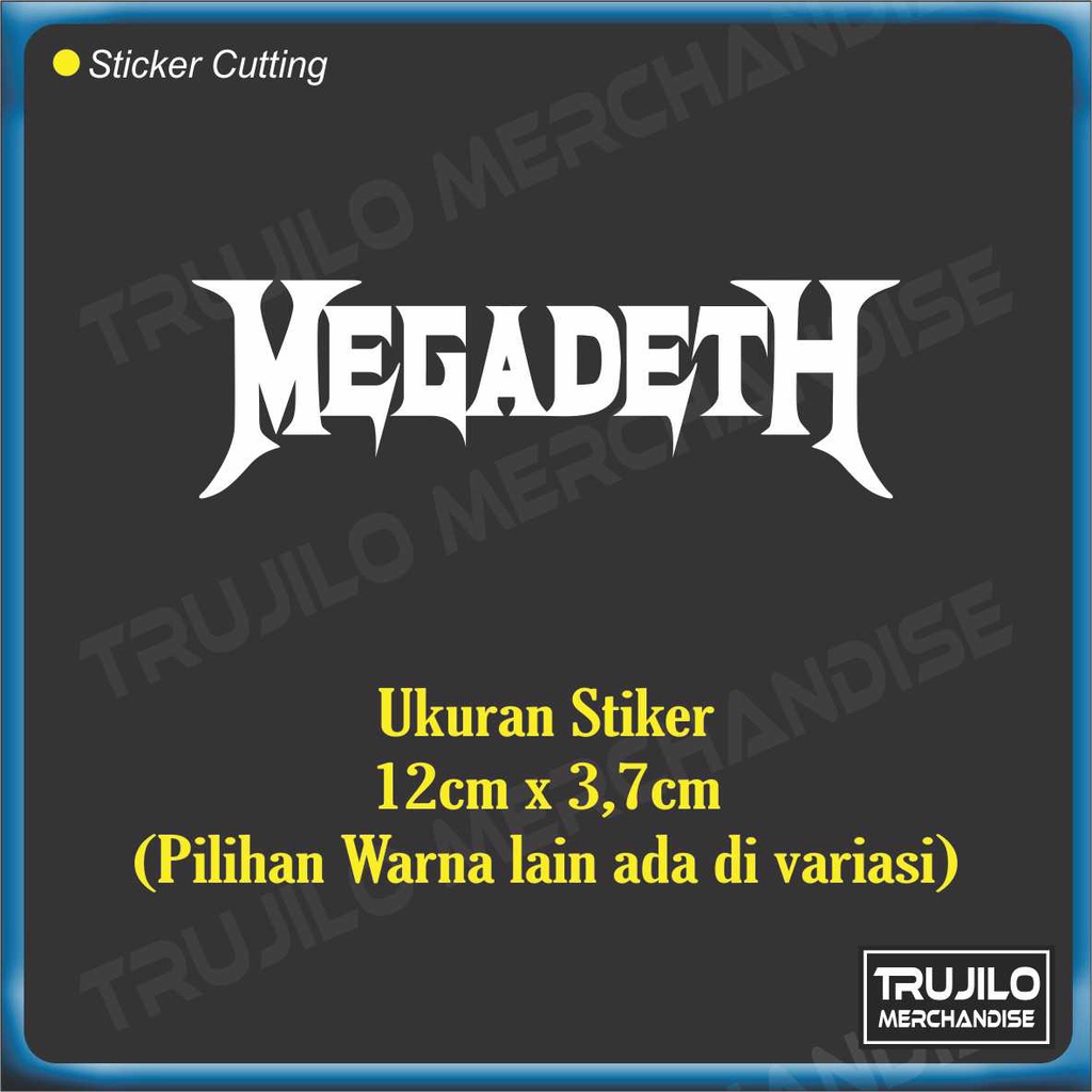 

Megadeth Band Cutting Stiker 12cmx3,7cm