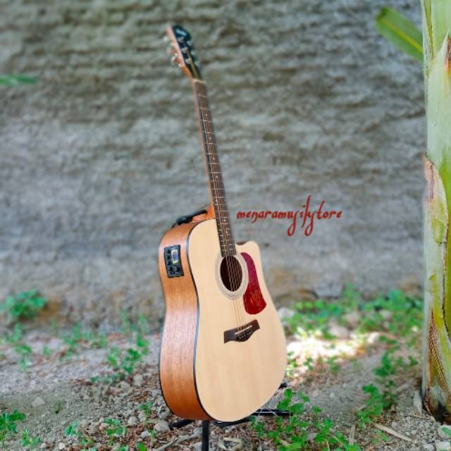 Jual gitar Shelby jumbo eq aw1