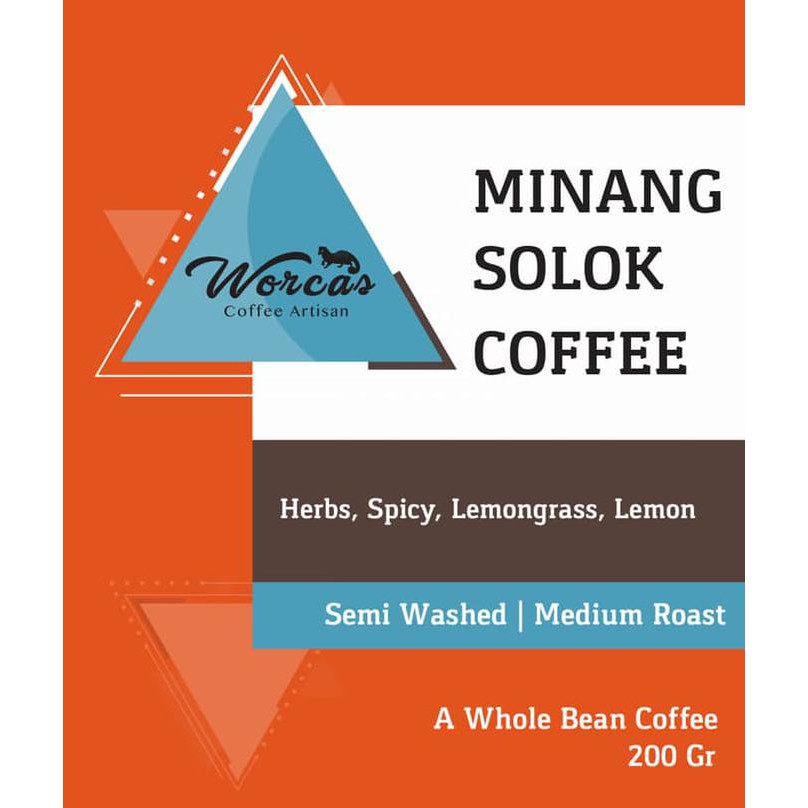 

Kopi- WORCAS Arabica Minang Solok 200 Gram - Medium Roasted Coffee - KOPI BIJI -Biji-Kopi.