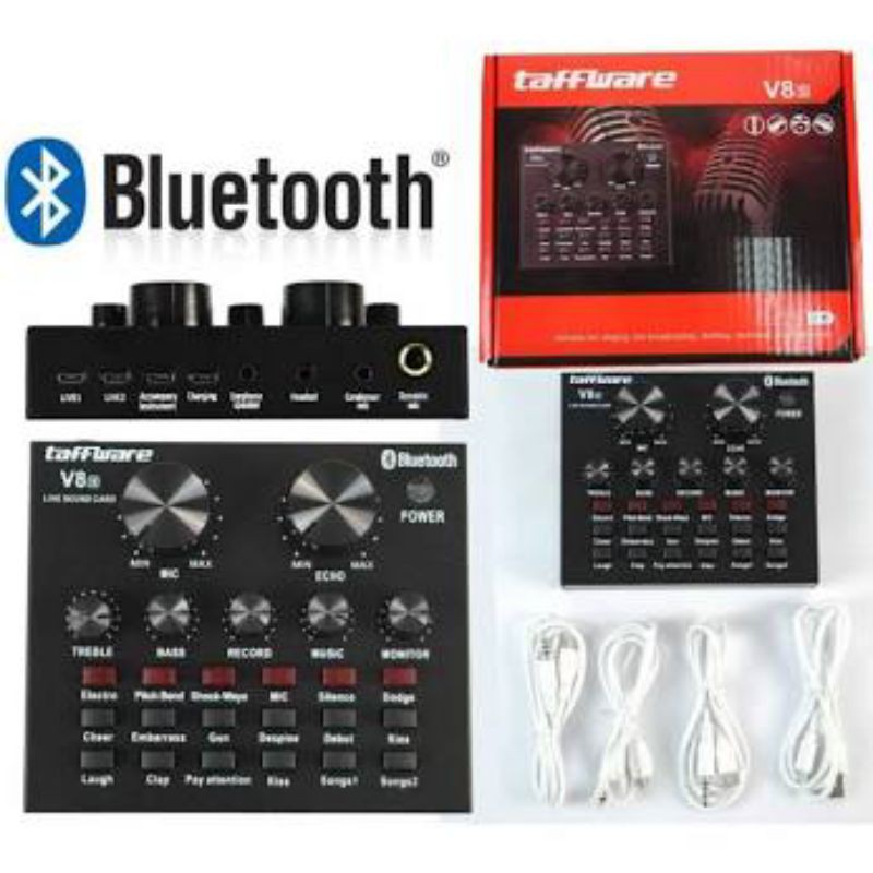 PAKET MIC LGT 240 SOUNDCARD V8S PHANTOM POWER 48V LIVE RECORDING KARAOKE