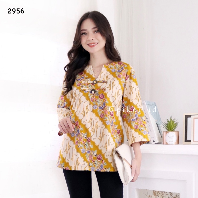 Atasan batik wanita / blouse batik cewek modern / atasan kimono batik mura / blouse batik busui 124