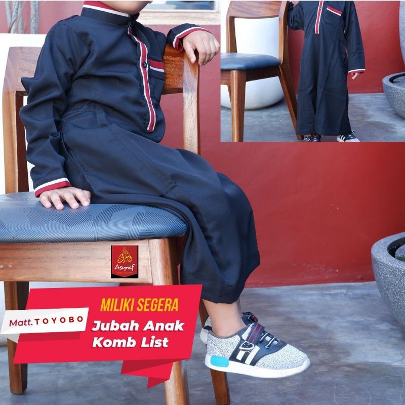 JUBAH ANAK PREMIUM KOMBINASI IMPOR