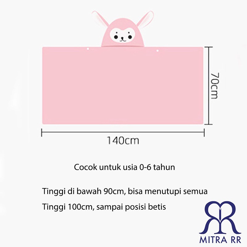 Handuk Mandi Anak Karakter Jubah Mandi Hoodie 0-6 Tahun / Handuk Renang Anak