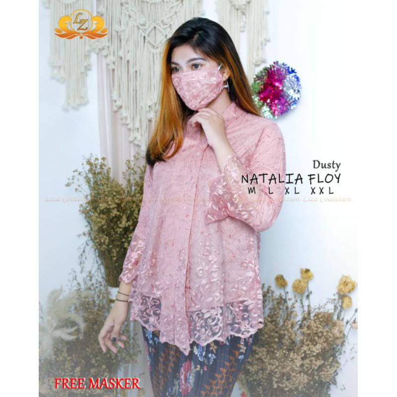 TERBARU!!! SETELAN KEBAYA TULLE NATALIA / KEBAYA FLOY TILLE / KEBAYA TILLE BUSUI