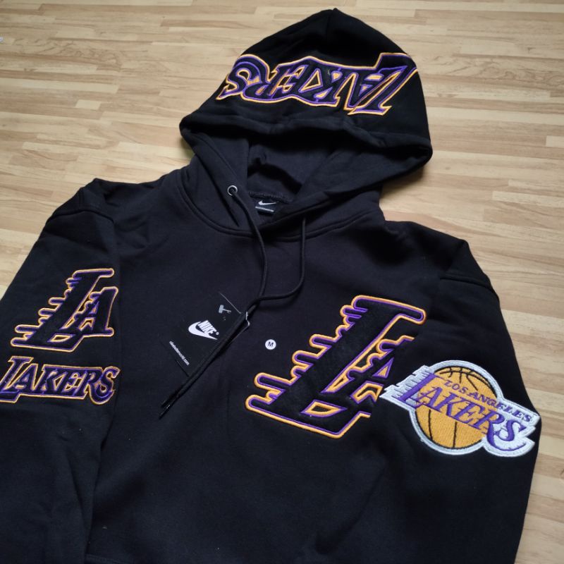 SWEATER HOODIE NIKE LAKERS FULL BORDIR FULLTAG &amp; LEBEL