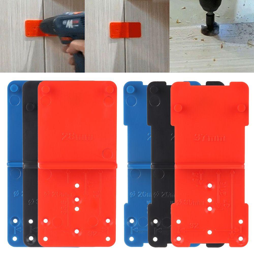 Solighter Hinge Hole Drill DIY Panduan Pengeboran Lubang Template Pencari Panduan Pengeboran Plastik