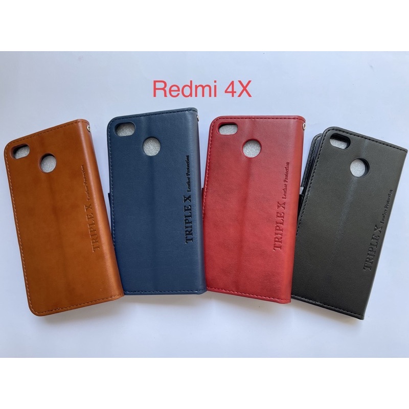 Leather wallet Flip New Redmi 4x