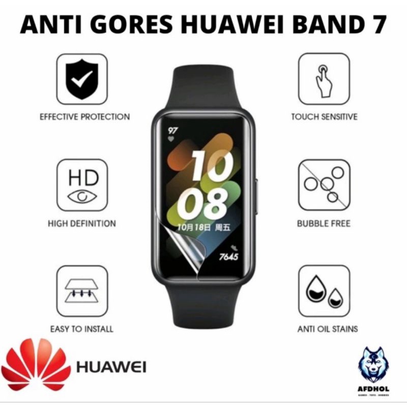 ANTI GORES LAYAR HUAWEI BAND 7 HYDROGEL SCREEN GUARD PROTECTOR SCREEN PELINDUNG LAYAR LCD HUAWEI BAND 7 6 PRO SMART BAND SMARTBAND HUAWEI HONOR BAND 7 6 PRO