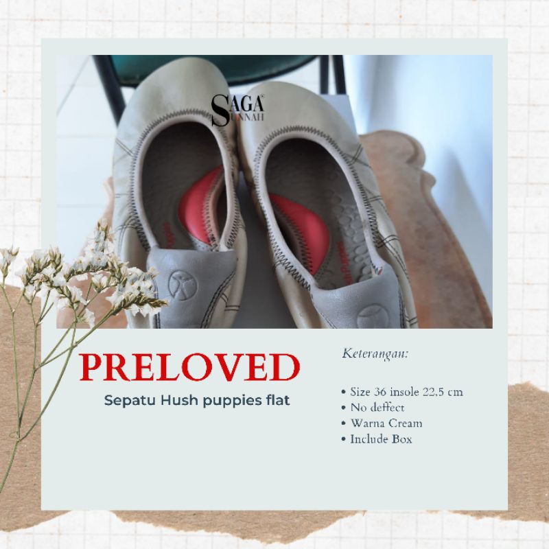 PRELOVED SEPATU HUSH PUPPIES FLAT ORIGINAL
