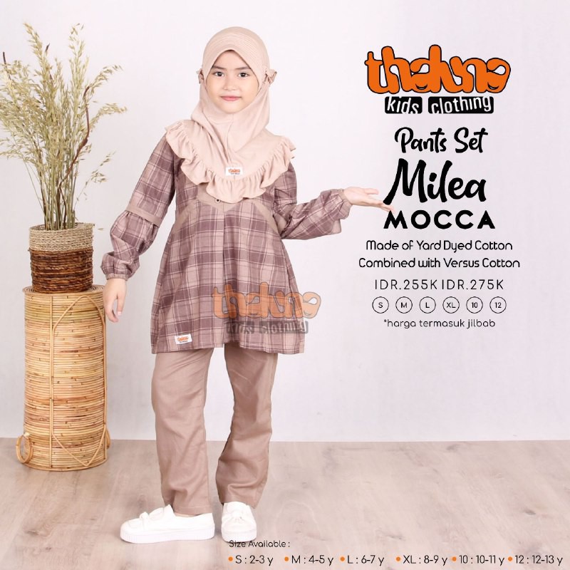 Setelan Celana Tunik set Jilbab Milea SETELAN TUNIK Remaja set Jilbab TUNIK ANAK TANGGUNG by THALUNA