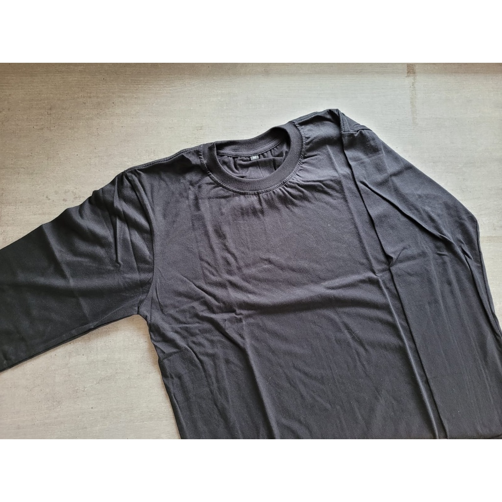 KAOS POLOS COTTON COMBED 30s | TANGAN PENDEK dan TANGAN PANJANG | warna HITAM, PUTIH, MERAH MAROON, 