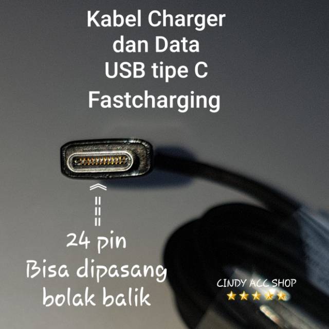 Kabel Data dan Kabel Charger USB Type C A3 / A5 / A7 / S8 / Note 8 / S9 / Note 9