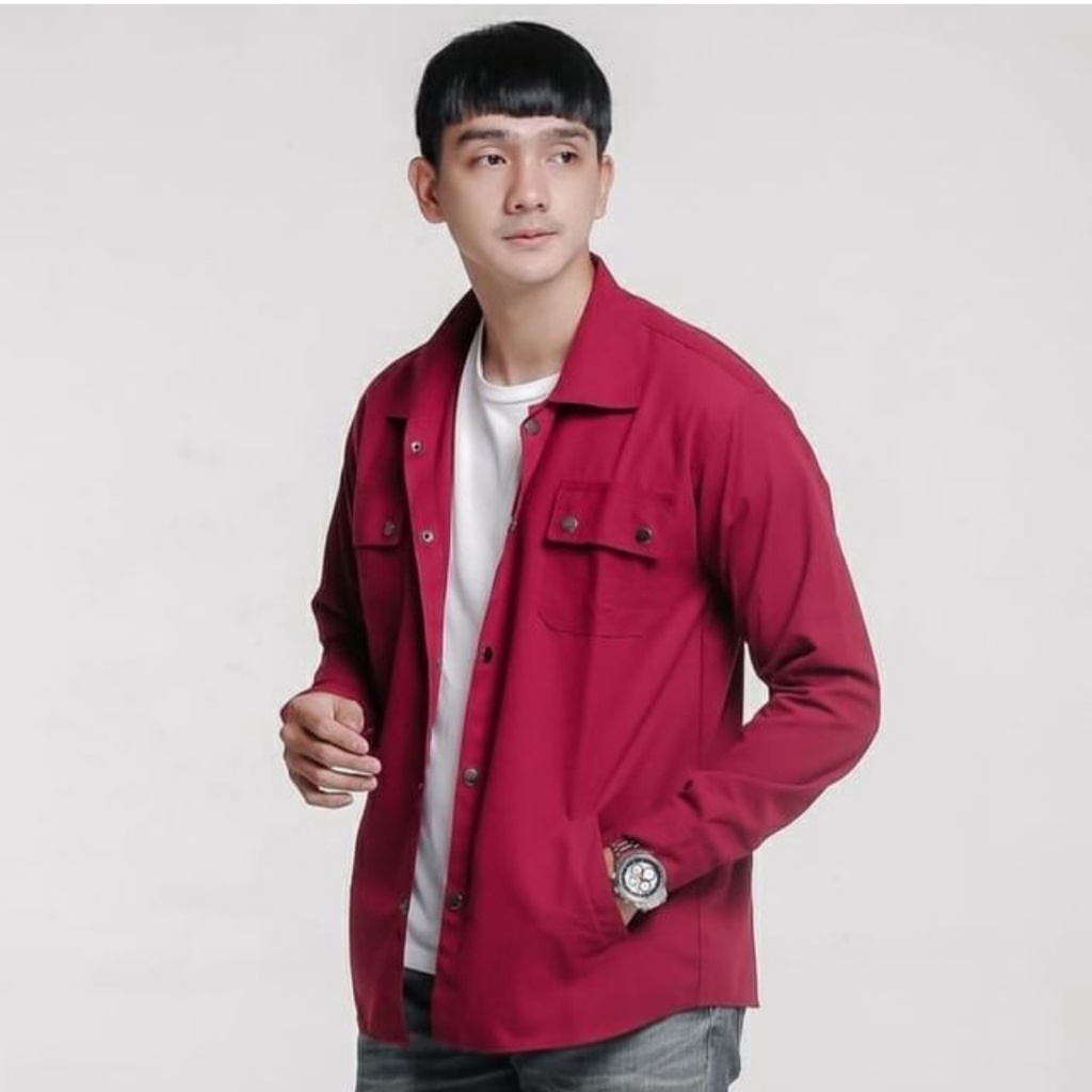 COD SEMI PARKA / KEMEJA PRIA SEMI PARKA / KEMEJA POLOS