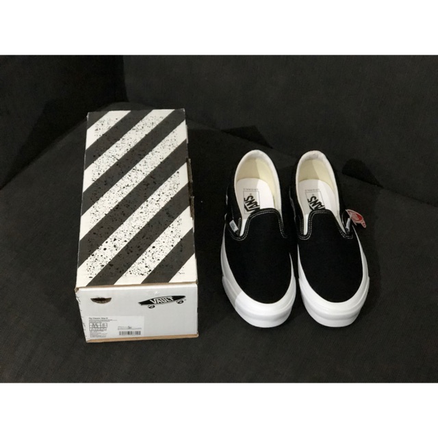 vans slip on og bw