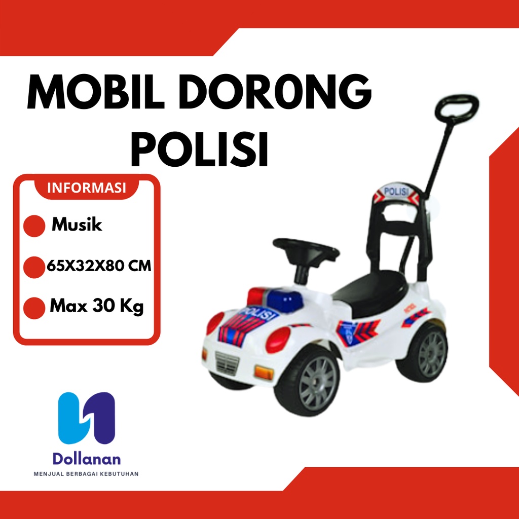 Mobil Dorong Anak Ada Musik Sni Mainan Mobilan Duduk Polisi Jeep Pemadam Besar Bugati Ambulan Berkwa