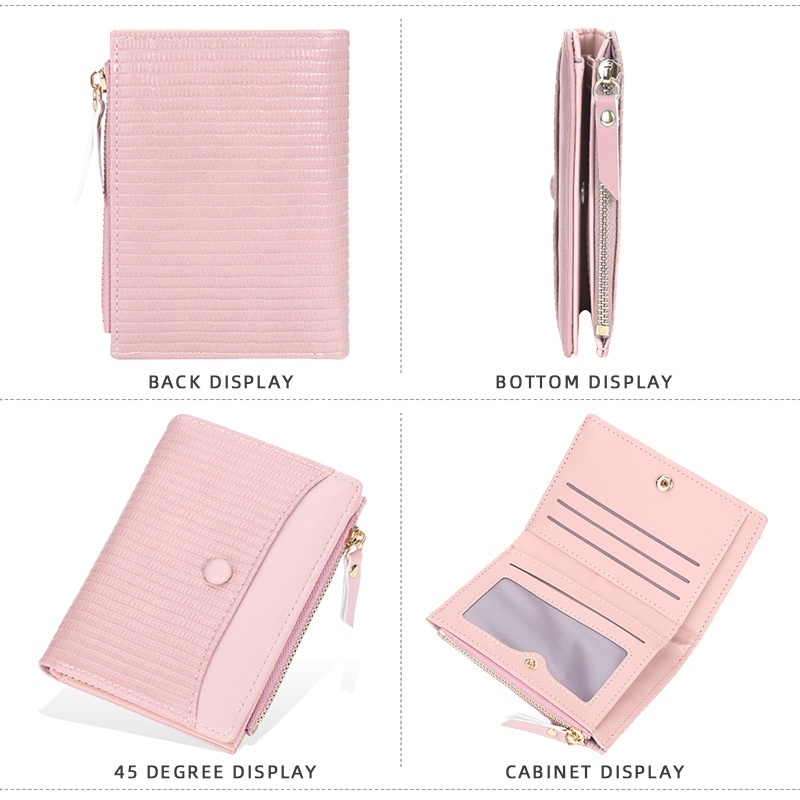 DOMPET LIPAT WANITA PENDEK KECIL KULIT PREMIUM FASHION BAELLERRY ORIGINAL IMPORT PINK NERINA WA547P3 MINI KOREA RESLETING UANG KOIN REMAJA KEKINIAN CEWEK MURAH BRANDED BATAM