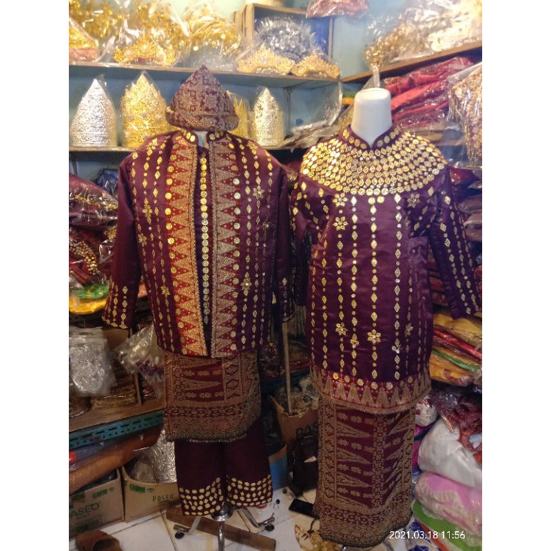 baju pengantin bridal adat palembang tampa kain songket