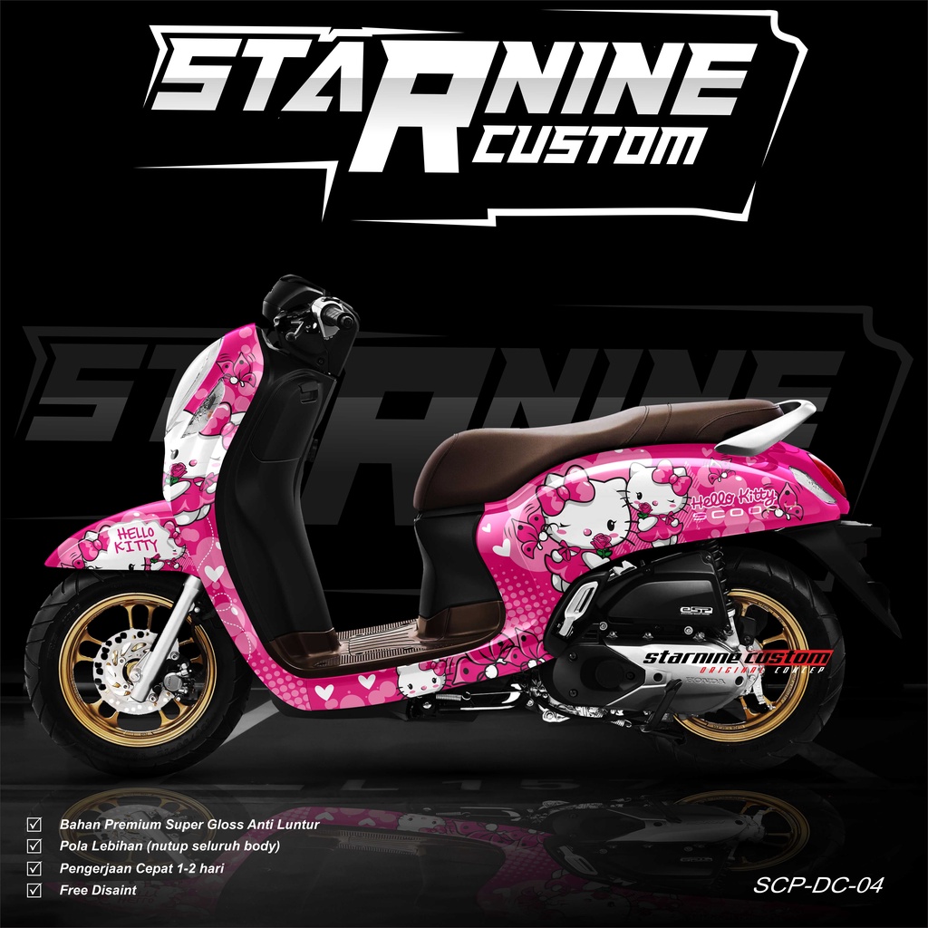 decal scoopy 2020-2021 hello kitty  sticker scoopy new