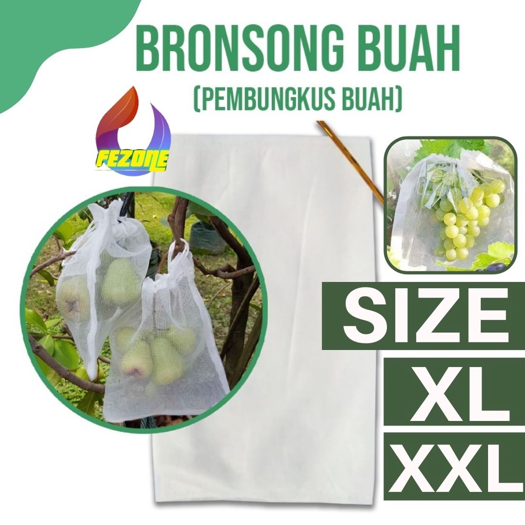 Pembungkus Buah Tembus Pandang Fruit Cover Anggur Transparan Waterproof Brongsong Klengkeng TERMURAH COD FEZONE