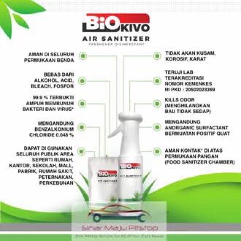 BIO KIVO AIR SANITIZER 300ML GREEN ALOE