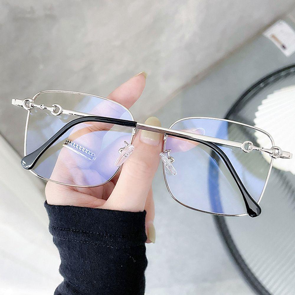 Mxbeauty Kacamata Anti Blue light Korean Square Metal Frame Fashion Blue light blocking Komputer Eyeglasses