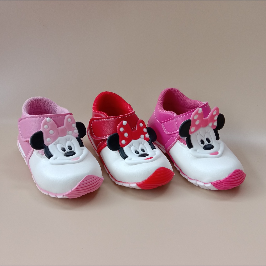 Sepatu anak bunyi bayi perempuan usia 1-3 tahun/sepatu balita murah-mickey