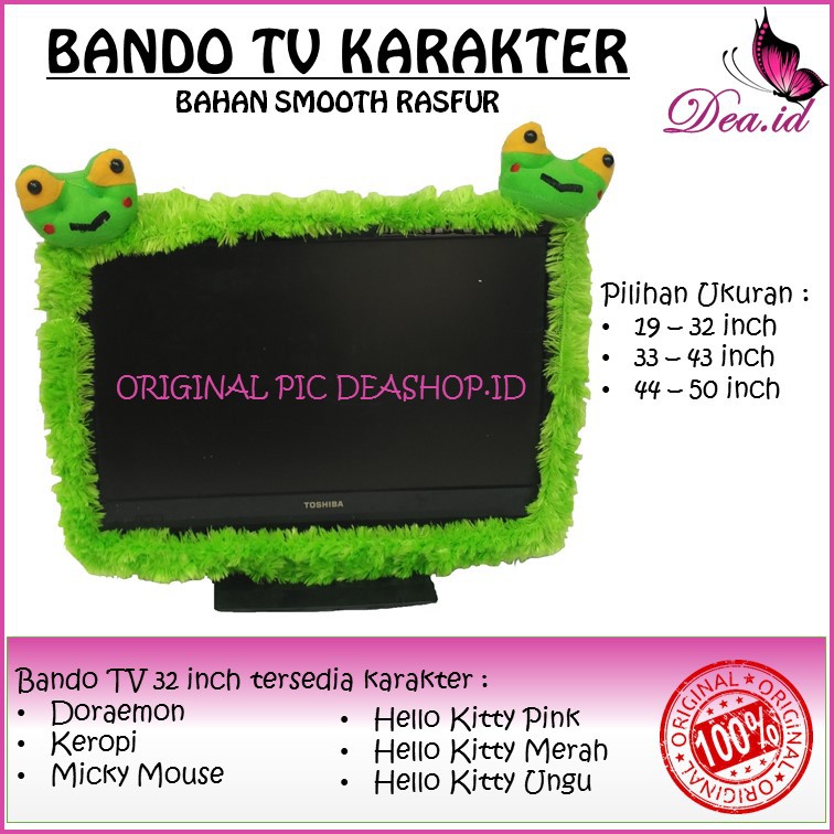 [DEASHOP] [HOME LIVING DECORATION] BANDO TV-HIASAN TV-COVER TV-PERNAK PERNIK UKURAN 19 - 56 INCH