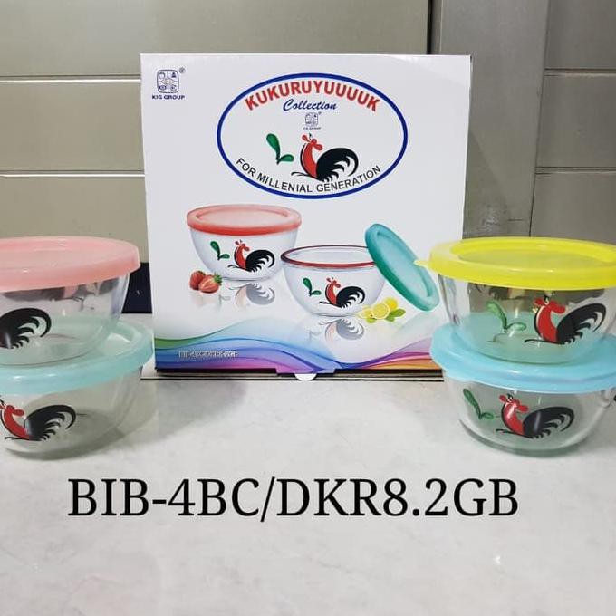Mangkok Ayam Jago / Bowl Set Ayam Jago / 4 Set Mangkok Ayam Jago