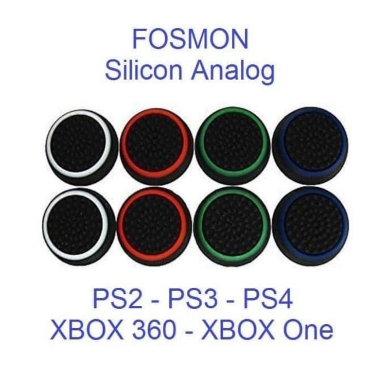 FOSMON KARET SILIKON TOMBOL ANALOG CAP THUMB GRIP STICK STIK PS2 PS3 PS4 PS5 XBOX ONE 360 WII U ORI