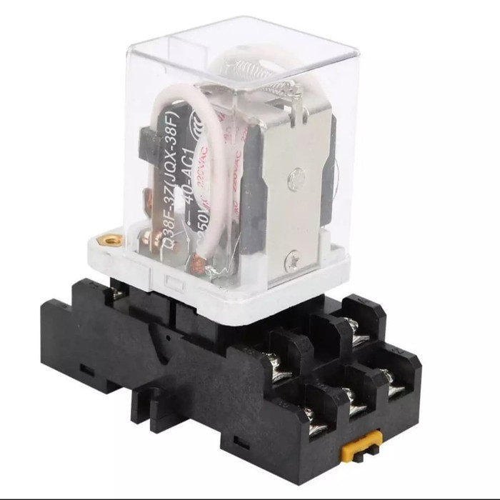 relay 40A JQX-38F relay heavy duty 40A 12v 220v relay 3ch otomatis