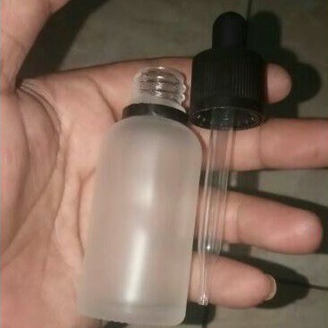 Botol kaca frosted 30 ml tutup segel