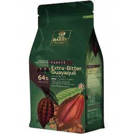 

cacao berry dark courveture extra bitter guayaquil 64% cocoa 1kg 2 pcs