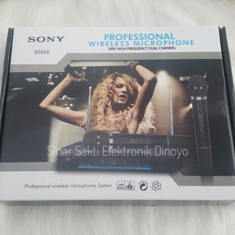 Mic wireless Sony Microphone Handheld double mic mik UHF